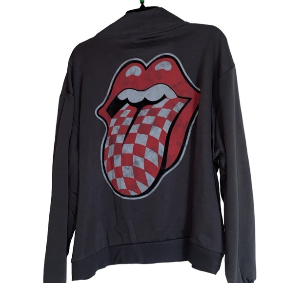 NEW Rolling Stones graphic 1/4 zip sweatshirt unisex - Picture 6 of 7